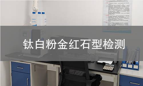 钛白粉金红石型检测