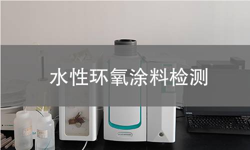 水性环氧涂料检测